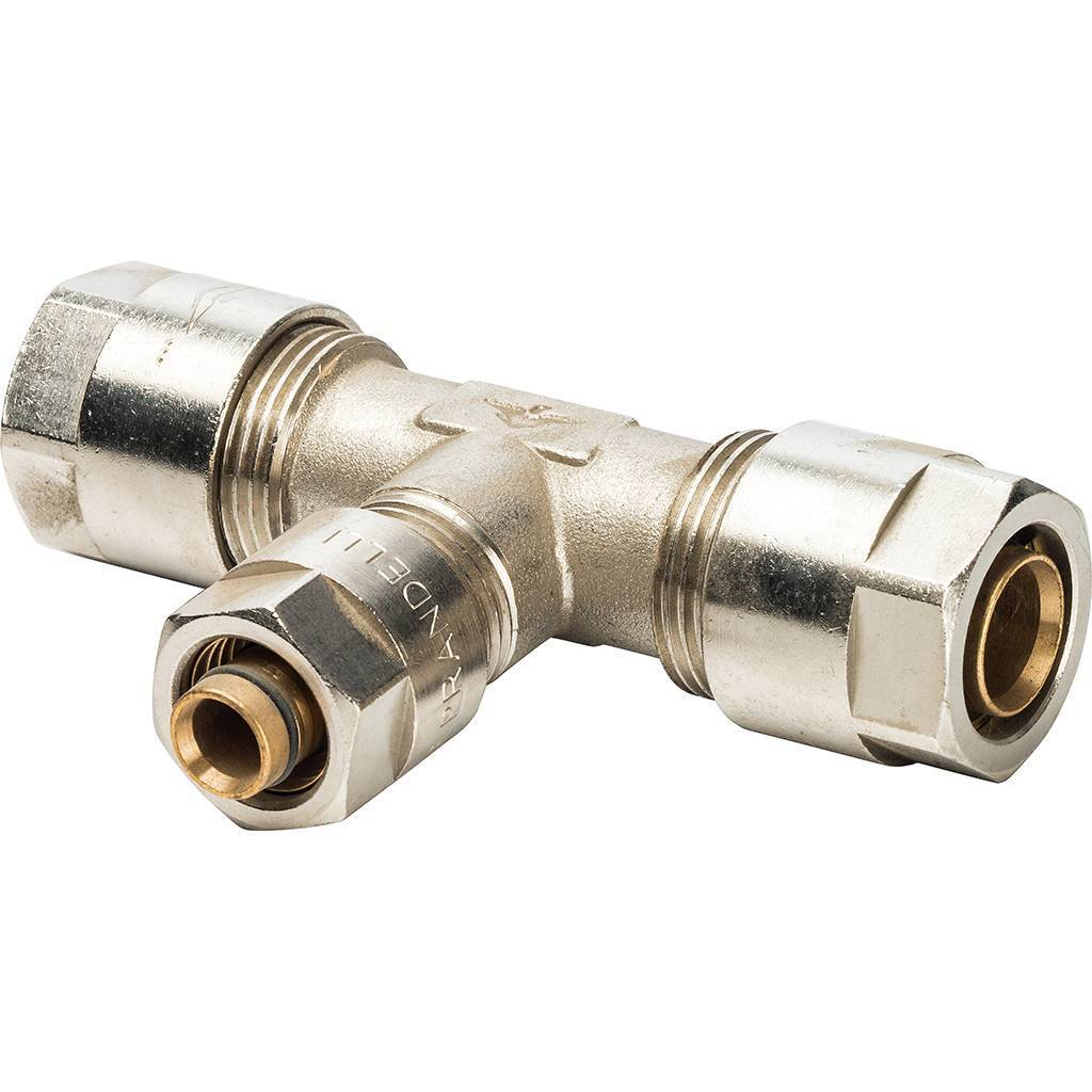 Тройник переходной Prandelli Multyrama 20.2х16.2х20.2 для металлопластиковых труб