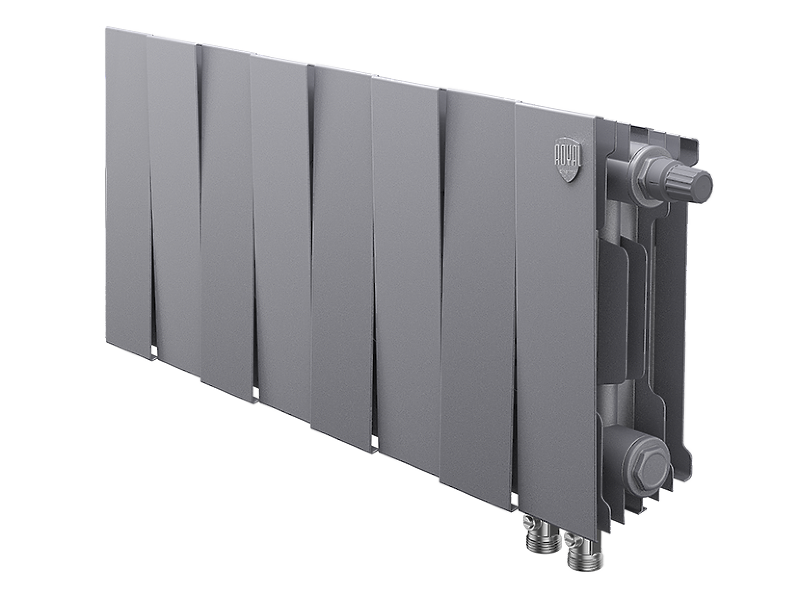 Радиатор биметаллический Royal Thermo PianoForte 200 /Silver Satin VDR x 8 секций