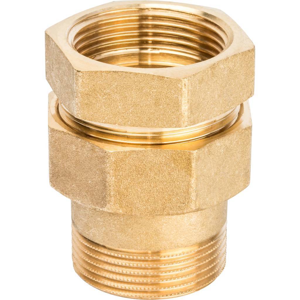 Разъемное соединение американка STOUT 1 1/4" уплотнение под гайкой по плоскости ВН