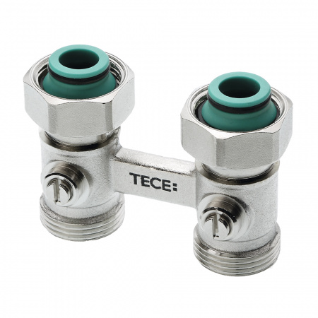 Узел нижнего подключения TECE 3/4х3/4 Евроконус проходной запорный