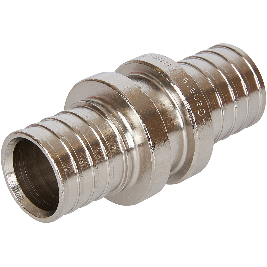 Муфта STOUT 20х2.0 соединительная равнопроходная (никелированная)