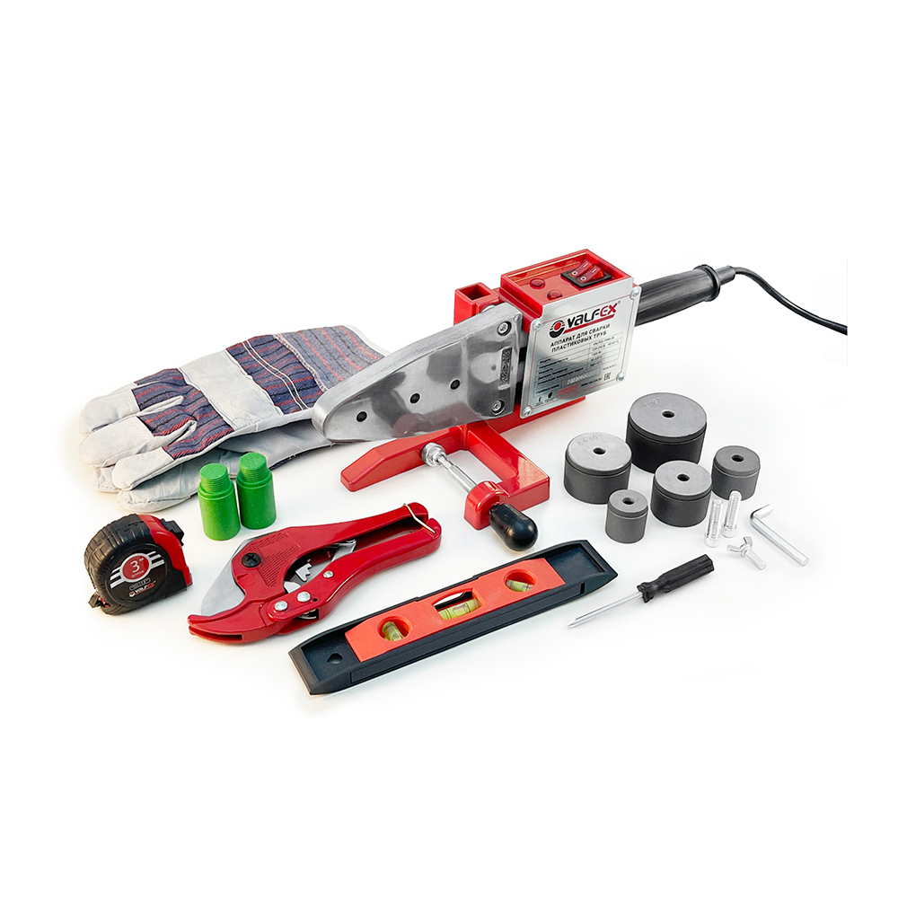 Сварочный аппарат VALFEX 006 SET Дн20-50 1.5 кВт для PP-R труб и фитингов (насадки 20-40 мм)