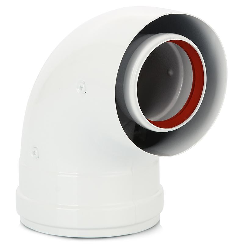 Отвод Baxi 90° D60/100 промежуточный коаксиальный без муфты
