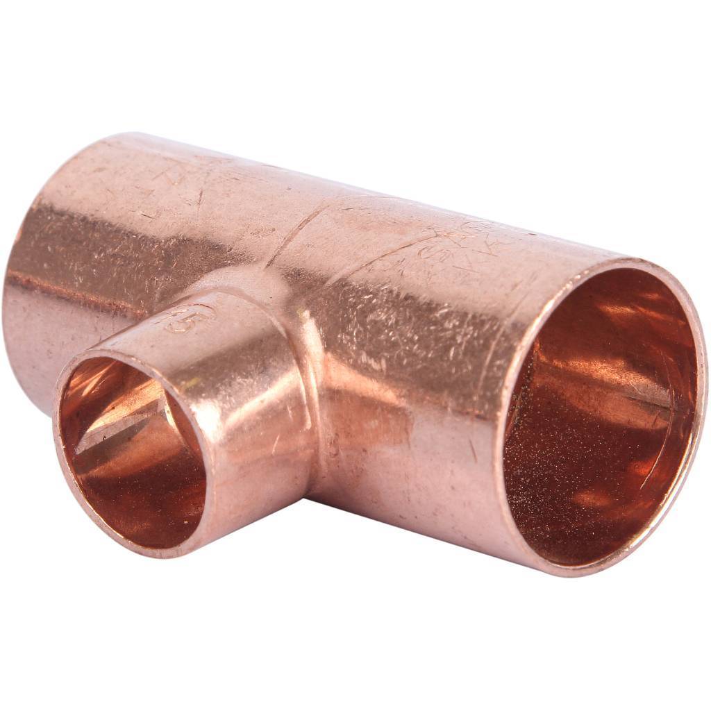 Тройник Sanha 22x15x22 ВП переходной под пайку 5130