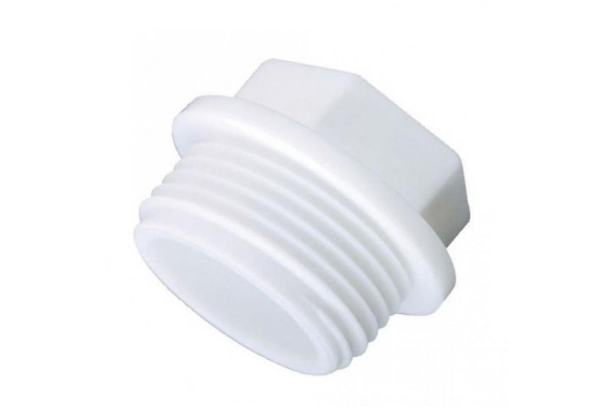 Заглушка (пробка) РосТурПласт PP-R Дн25х3/4" НР (белая)