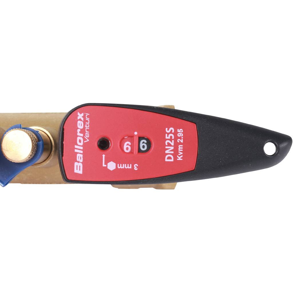 Клапан балансировочный BROEN Venturi FODRV DN25 PN25 Kvs=7,54 м3/ч ручной с дренажем 4555000S-001003