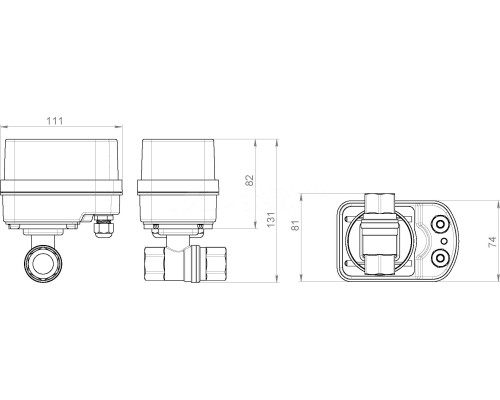 Шаровый электропривод (ШЭП) Gidrolock WINNER BONOMI 1/2" автономный