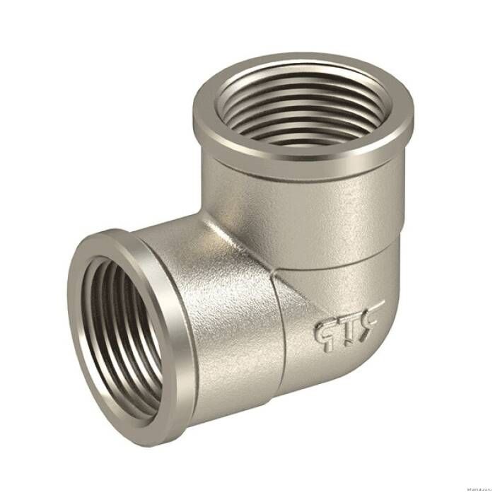 Угольник РосТурПласт Ду15 ВР (никелированный)