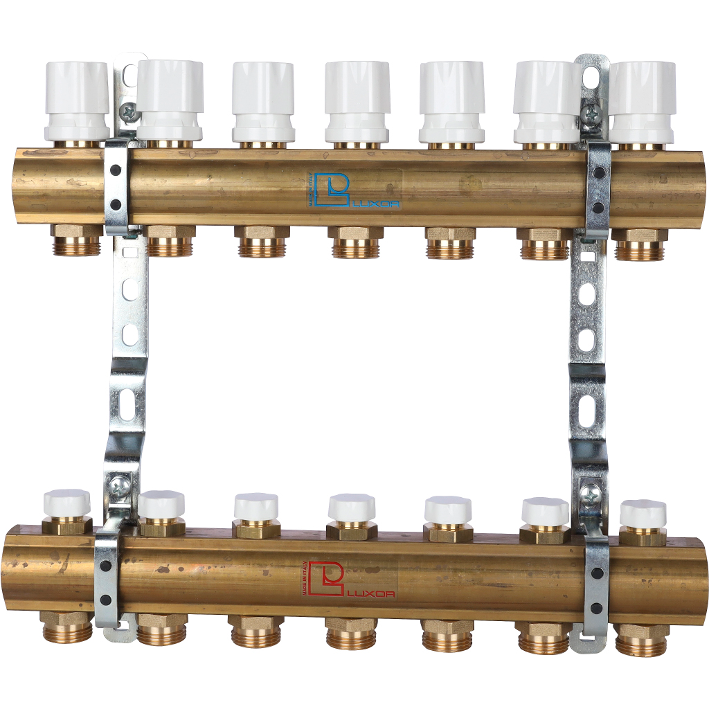 Коллекторная группа Luxor CD 468/7 1х3/4ЕК 7 контуров с регулирующими вентилями