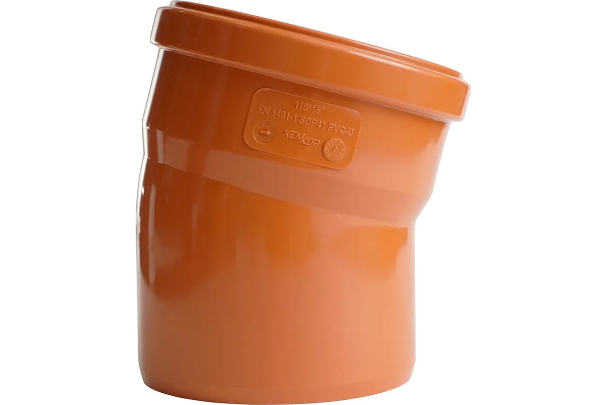 Отвод Хемкор НПВХ Дн160х87° (коричневый)