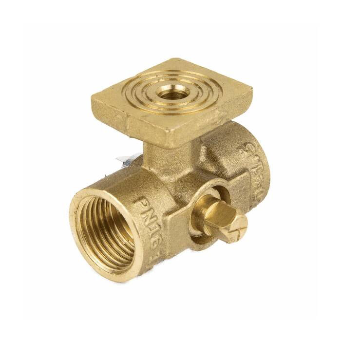 Трехходовой кран для манометра Aquasfera 1061 Ду15 Ру16 ВР G1/2"-М20х1,5 без рукоятки с фланцем