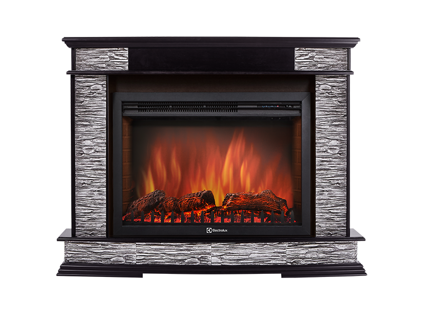 Портал Firelight Scala 25 (сланец скалистый серый, шпон венге)