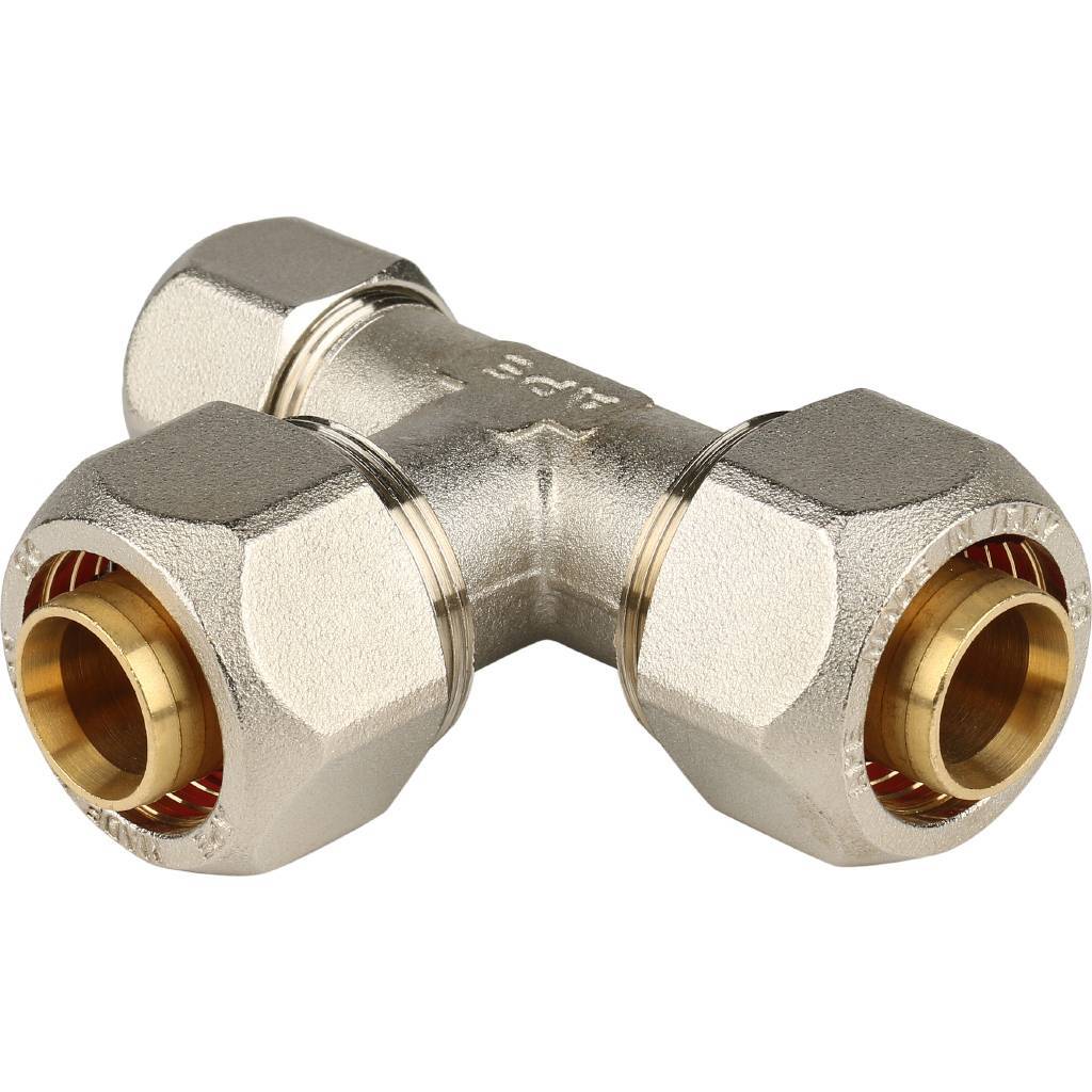 Тройник STOUT 26х26х20 переходной для металлопластиковых труб (винтовой)