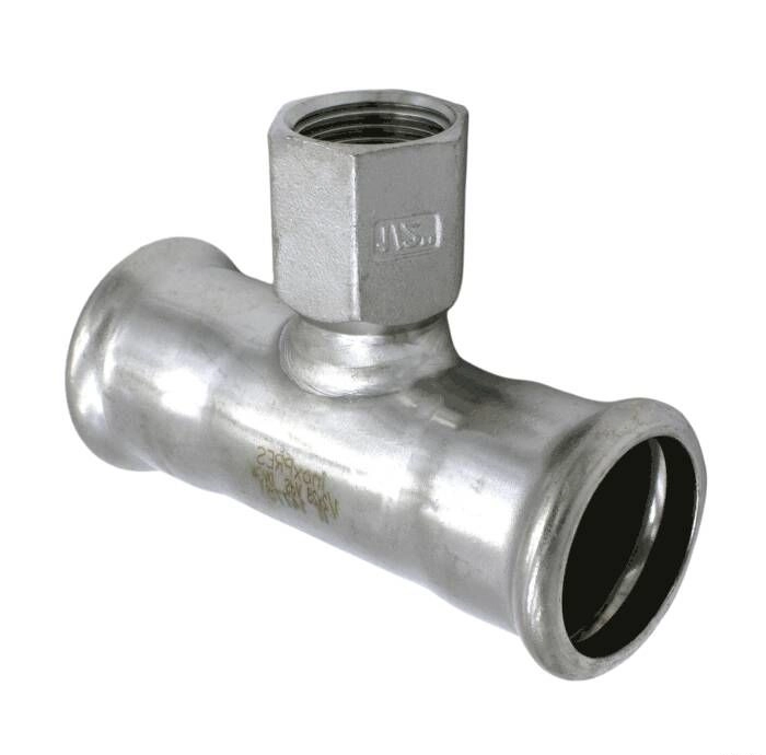 Тройник RM Inoxpres Дн42х3/4"х42 Ру16 пресс/ВР (сталь нержавеющая AISI 316L)