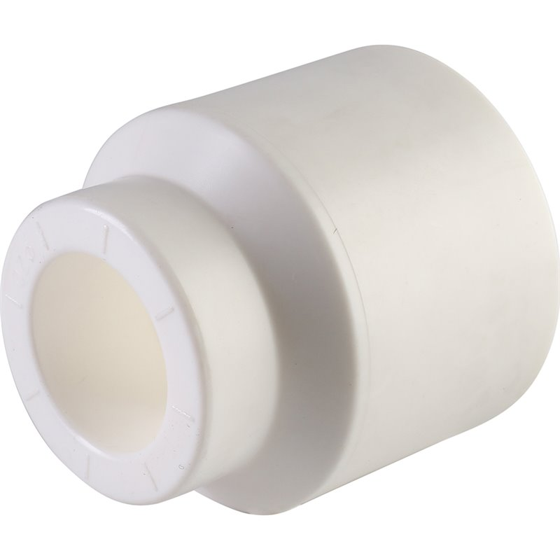 Муфта переходная Политэк 40х20 внутренняя/наружная для полипропиленовых труб (сварка) белая