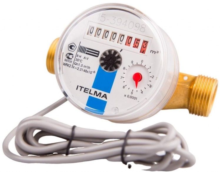 Счетчик холодной воды Итэлма L=110 Н 3/4" с импульсным выходом