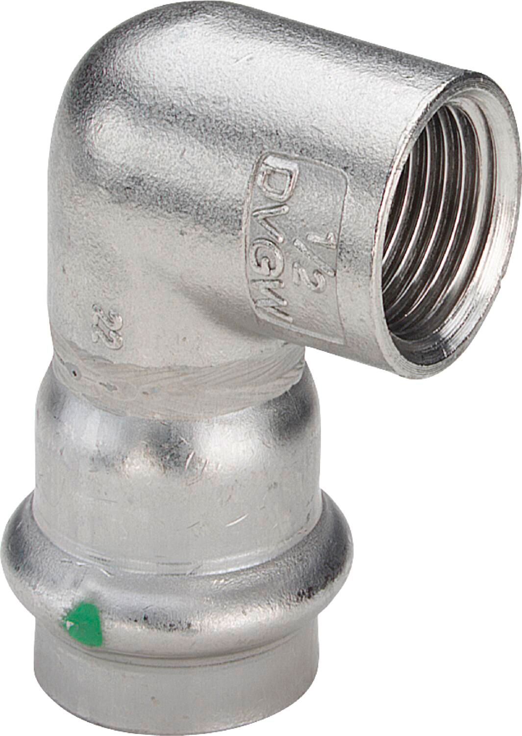 Угловой переход BP 90° Viega Sanpress Inox c SC-Contur 15 x 1/2" нержавеющая сталь