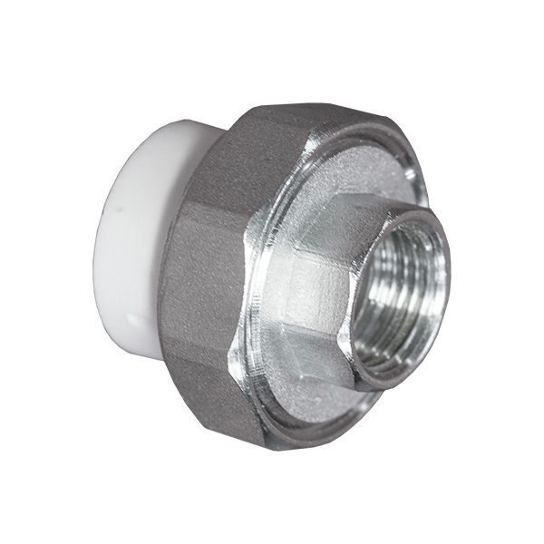Муфта комбинированная разъёмная (американка) VALFEX PP-R Dn20х3/4" ВР (белый)