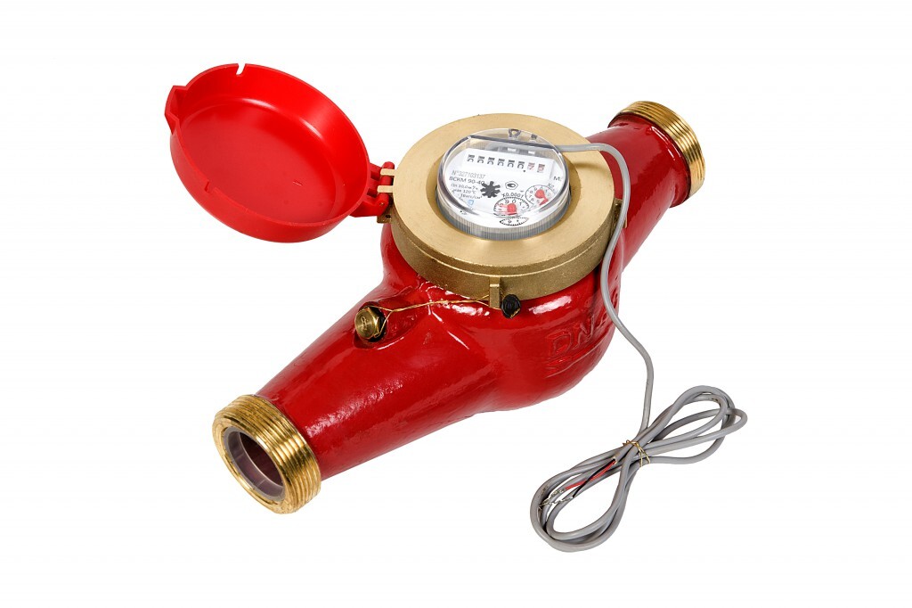 Счетчик воды универсальный Декаст Атлант ВСКМ 90-40 ДГ1 Ду40 Ру16 120°С L=300мм резьба импульсный