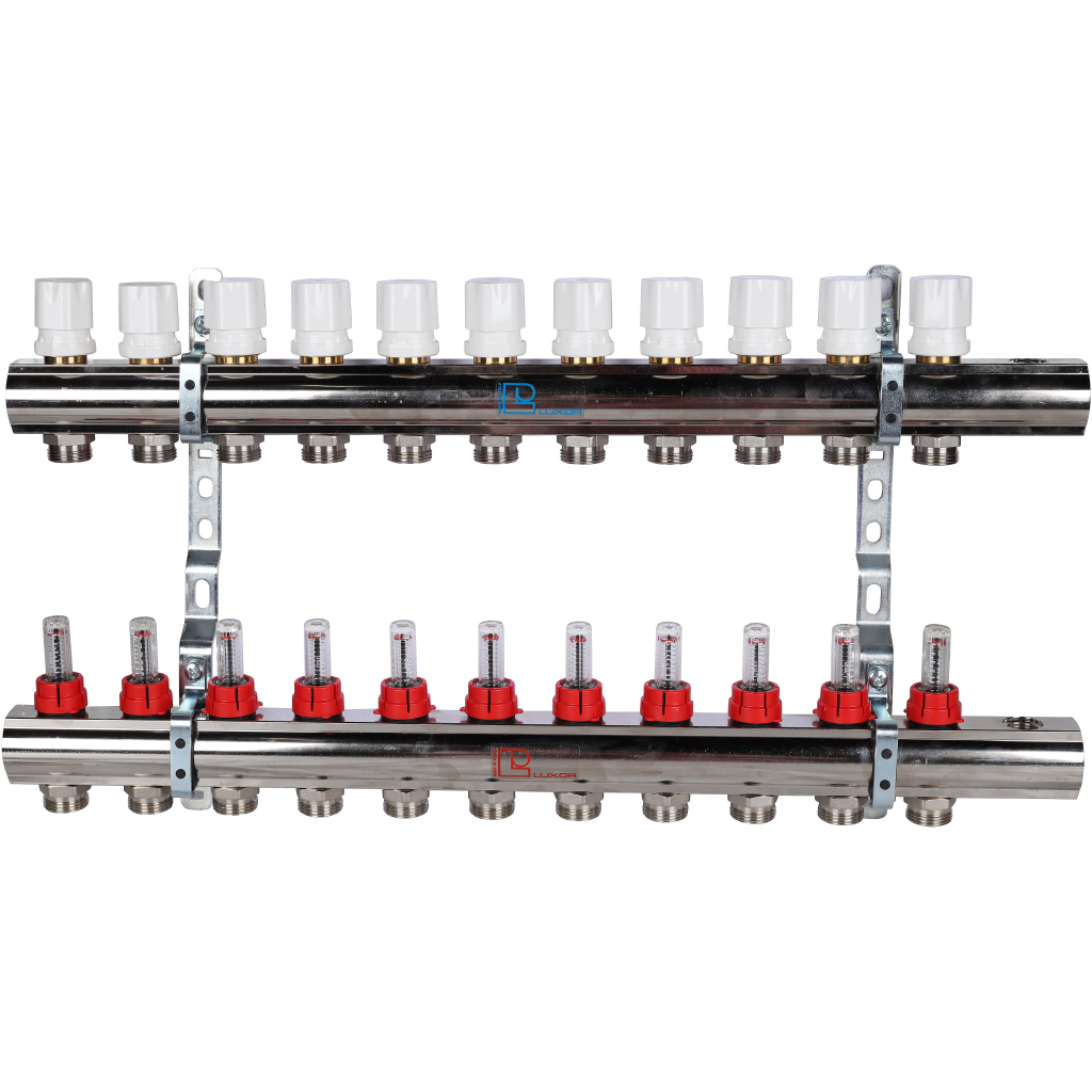 Коллекторная группа Luxor CD 477/11 1х3/4ЕК 11 контуров с расходомерами
