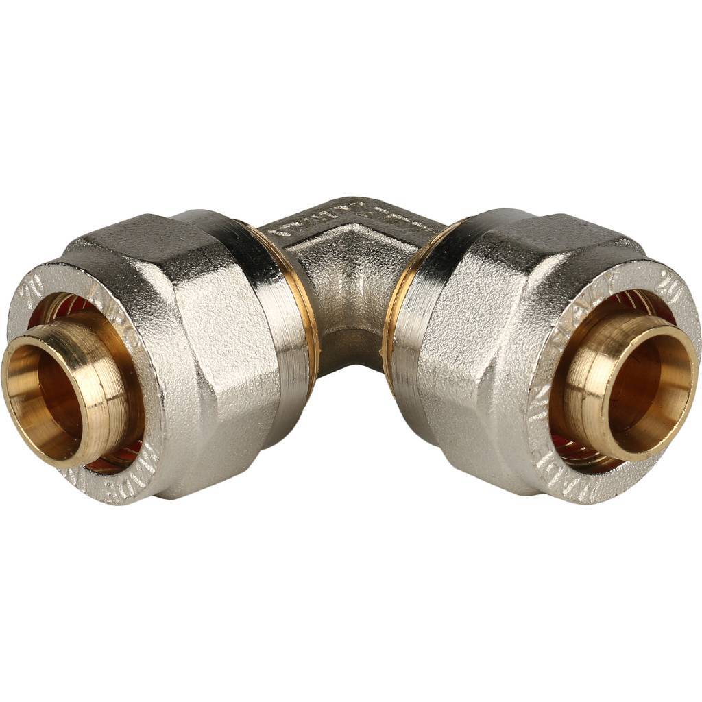 Угольник 90° STOUT 20х20 для металлопластиковых труб (винтовой)