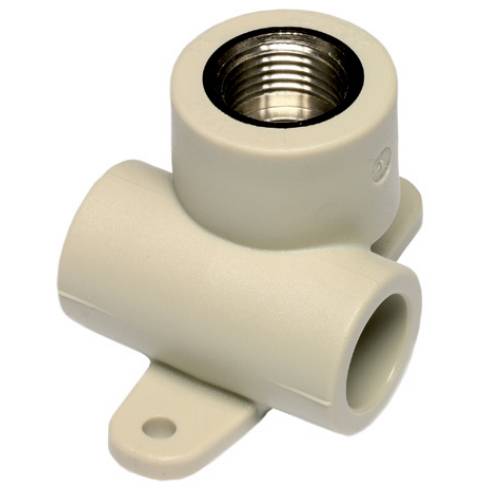 Тройник Ekoplastik ППР 20х1/2" с внутренней металлической резьбой и крепелением