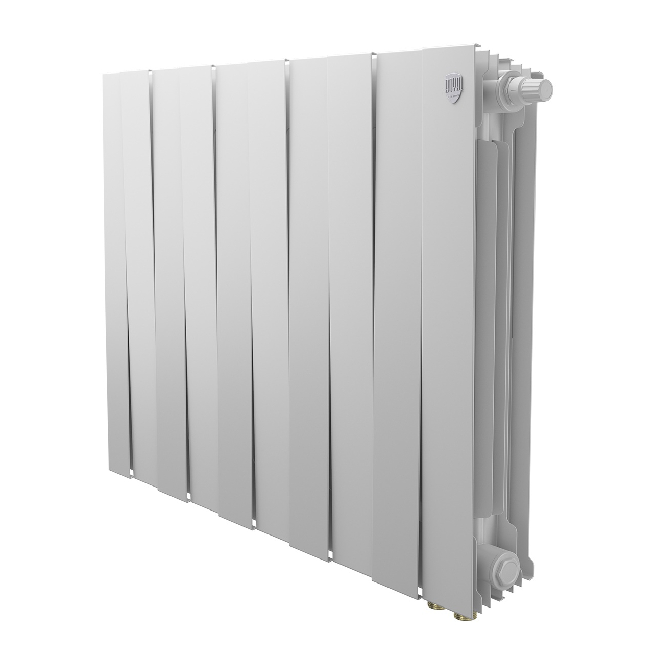 Радиатор биметаллический Royal Thermo PianoForte 500 Bianco Traffico VDR80 - 10 секций нижнее правое