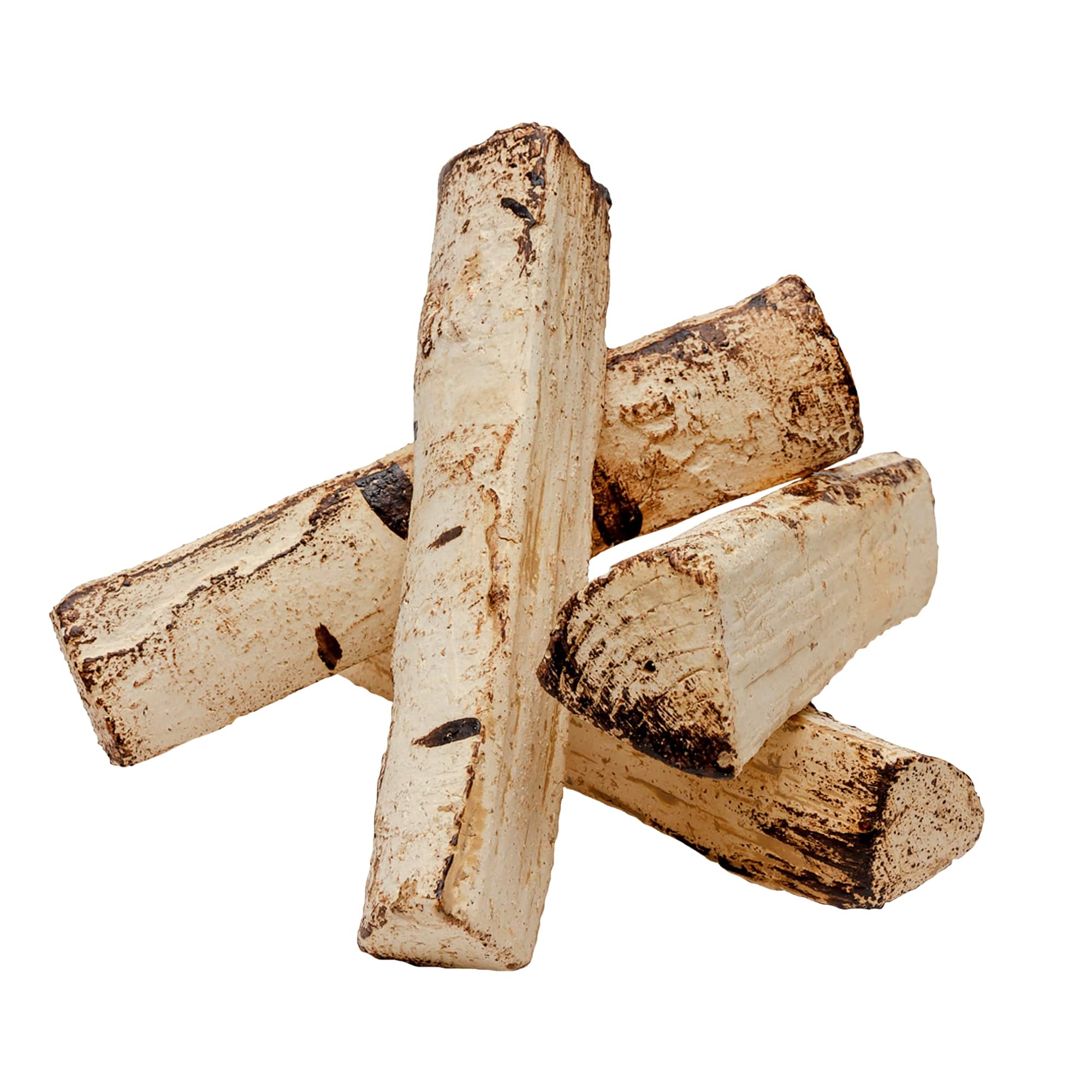 Набор керамических дров Firelight для биокамина (береза колотая) 4 шт