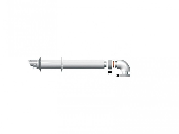 Горизонтальный коаксиальный дымоход De Dietrich 60/100 мм AMC HR48