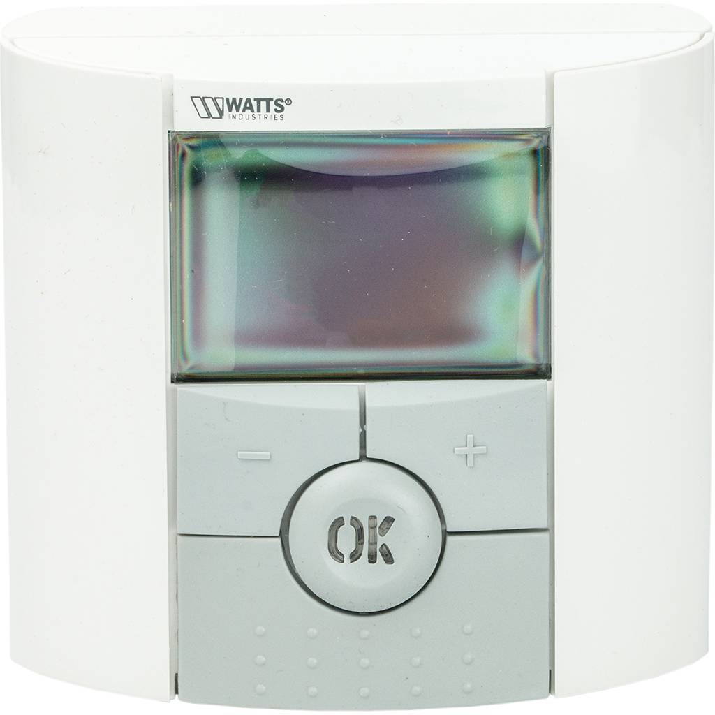 Термостат Watts BTDP 5-37°C 0,5K с подсветкой программируемый на батарейках (Н.О-Н.З сервопривод)