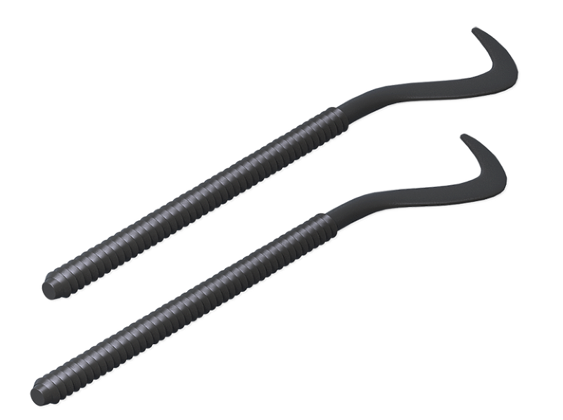 Комплект плоских кронштейнов с дюбелями Royal Thermo (7,2х170мм) черные