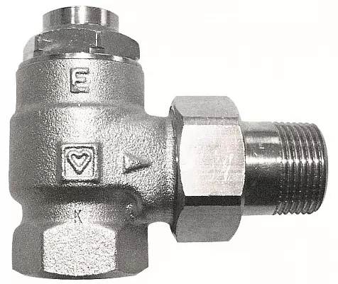 Запорный клапан HERZ RL-1-Е 1/2" угловой