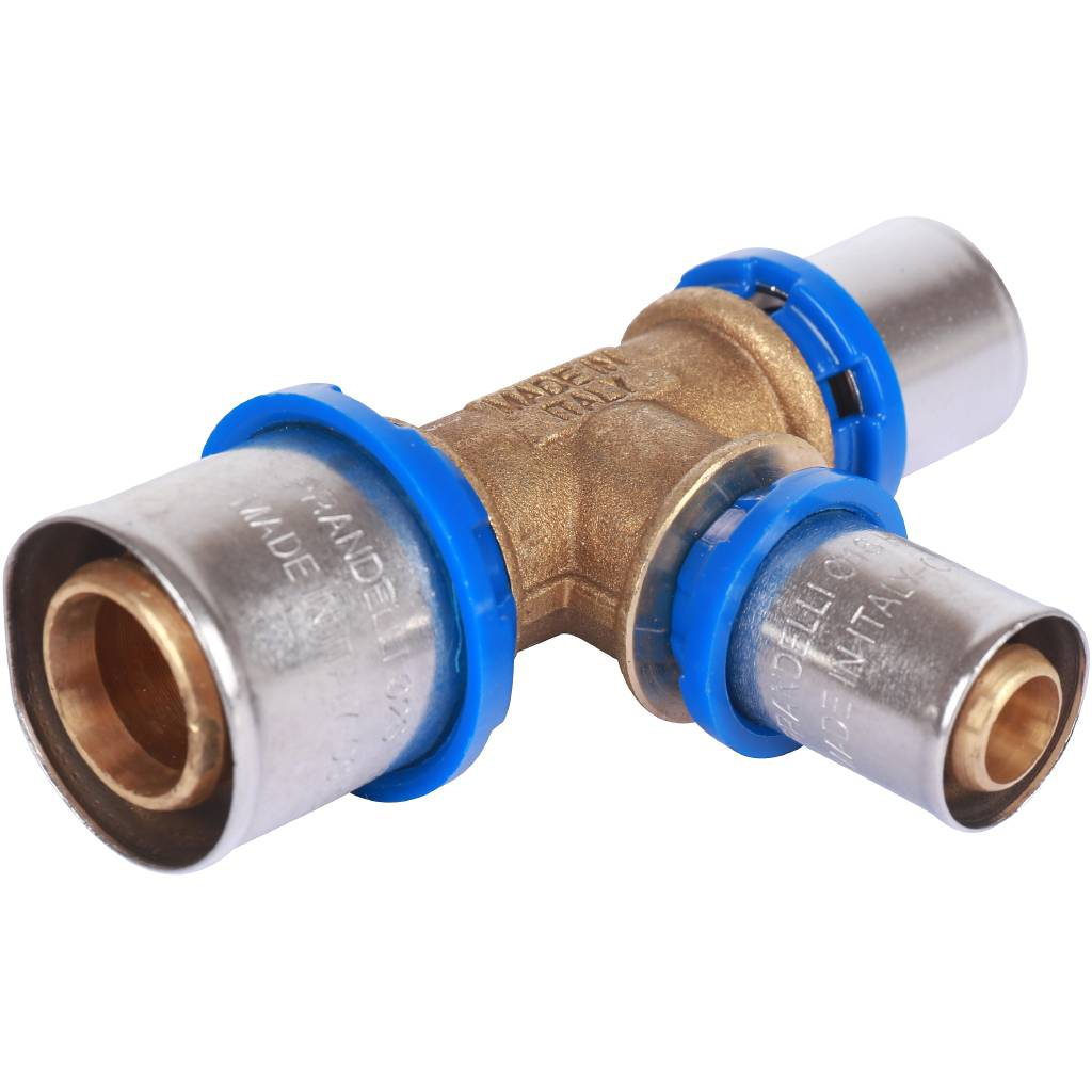 Тройник переходной Prandelli Multyrama 26х3-16х2-20х2 профиль H, TH, U для металлопластиковых труб