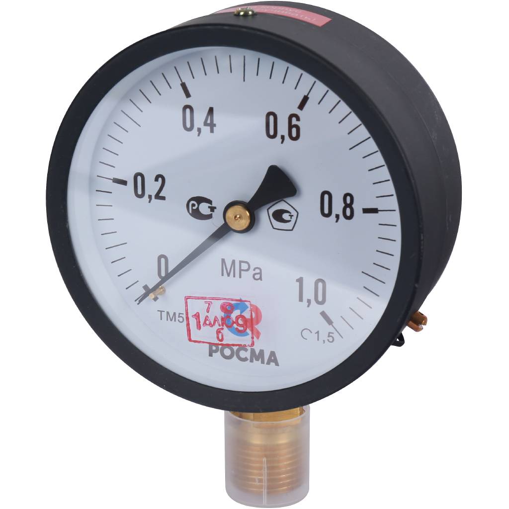 Манометр Росма ТМ-510Р.00 0-1МПа G1/2 1,5 общетехнический стандартный (радиальный)