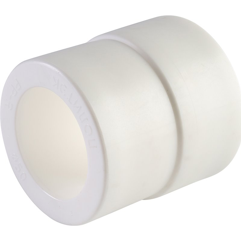 Муфта переходная Политэк 50x40 внутренняя/наружная для полипропиленовых труб (сварка) белая