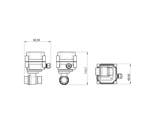 Шаровый электропривод (ШЭП) Gidrolock ULTIMATE 12V TIEMME 1/2" BS быстрый монтаж, ручное управление