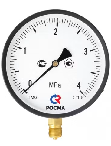 Манометр Росма ТМ-610Р.00 Дк150мм 0-1,6 МПа кл.1,5 М20х1,5 общетехнический стандартный (радиальный)