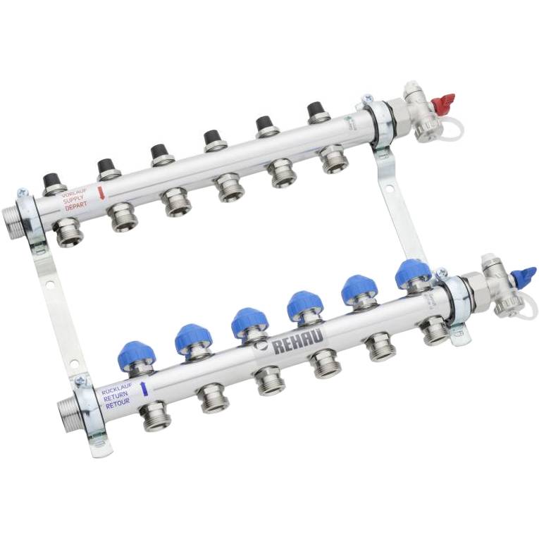 REHAU Распределительный коллектор HKV на 11 контуров (нерж .сталь)