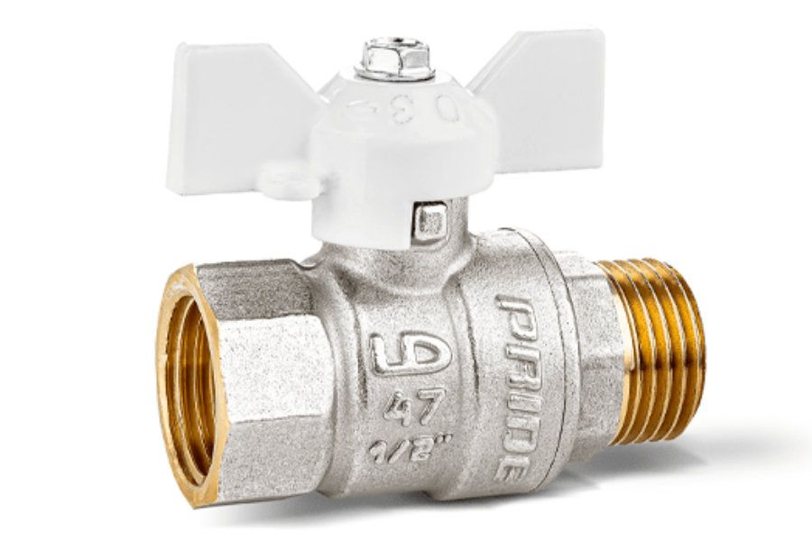 Кран шаровой полнопроходной LD Pride 47.15.В-Н.Б 1/2" белая