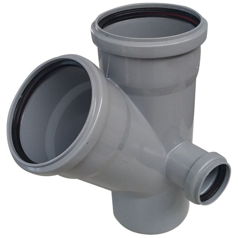 Крестовина двухплоскостная РосТурПласт PP-H Дн110х110х50х45° правая (серый)