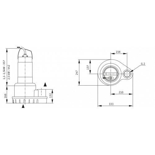 Дренажный насос Wilo PADUS UNI M05/T15-540