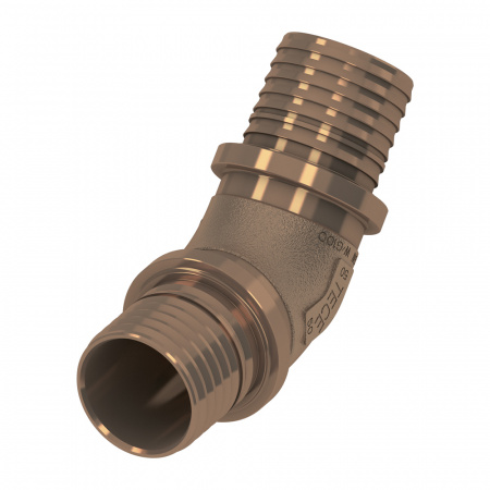 Уголок соединительный TECE TECEflex 45° 25x25 наружная резьба (бронза)