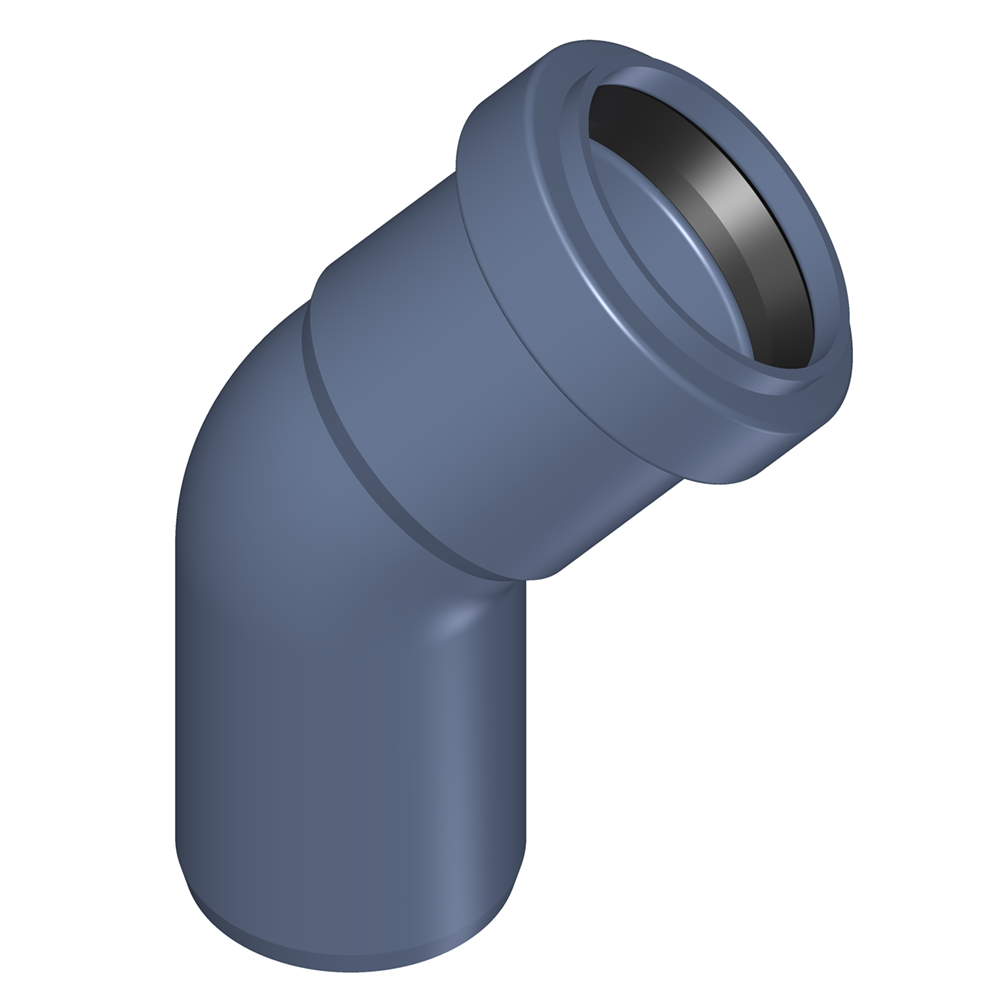 Отвод TECE POLO-KAL NG 40х45° канализационный