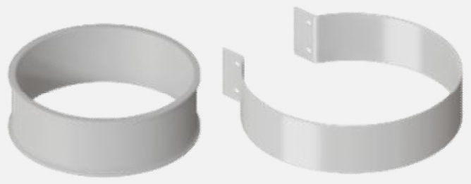 Хомут ROMMER D100 (резиновый хомут, хомут стальной гнутый, саморезы 2 шт.)