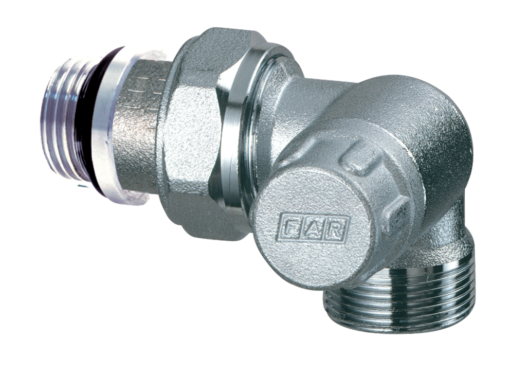 FAR Трехосевой правый запорный вентиль (EPDM) М24х19 / 1/2"