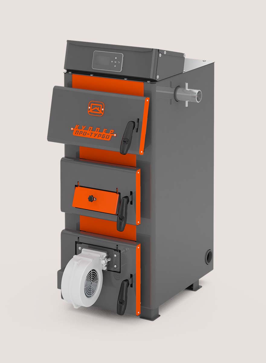 Напольный твердотопливный котел Теплодар КУППЕР ПРО ТУРБО-16