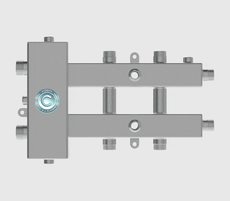 Коллектор Север-М3 (Aisi) до 70 кВт с гидроразделителем 3 контура