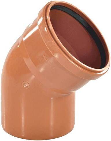 Отвод VALFEX PP-B Дн160х45° для наружной канализации (рыжий)