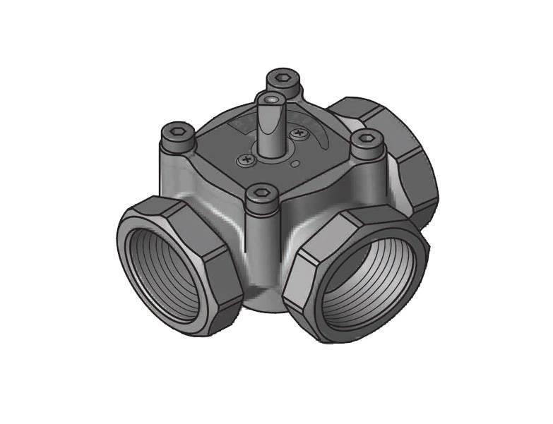 Meibes DN25 трехходовой смесительный клапан, внутренняя резьба.