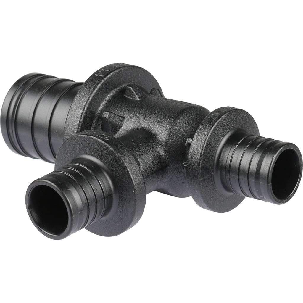 REHAU RAUTITAN Тройник с уменьшенным боковым и торцевым проходами 32-20-20 PX